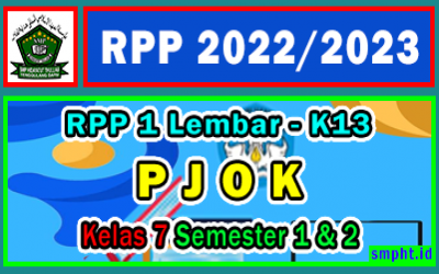 RPP 1 Lembar PJOK SMP Kelas 7 Edisi Revisi 2022/2023 Terbaru