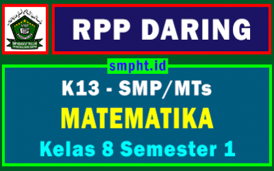 RPP Daring MTK Kelas 8 SMP Format 1 Lembar Tahun 2021-2022