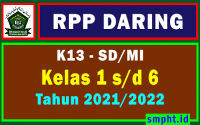 RPP Daring 1 Lembar SD/MI Kelas 1 2 3 4 5 6 Semester 1 dan 2 Tahun 2021-2022