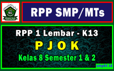 RPP 1 Lembar PJOK Kelas 8 SMP Tahun 2021-2022 Semester 1 dan 2