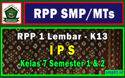 RPP 1 Lembar IPS SMP Kelas 7 Tahun 2021/2022 Lengkap